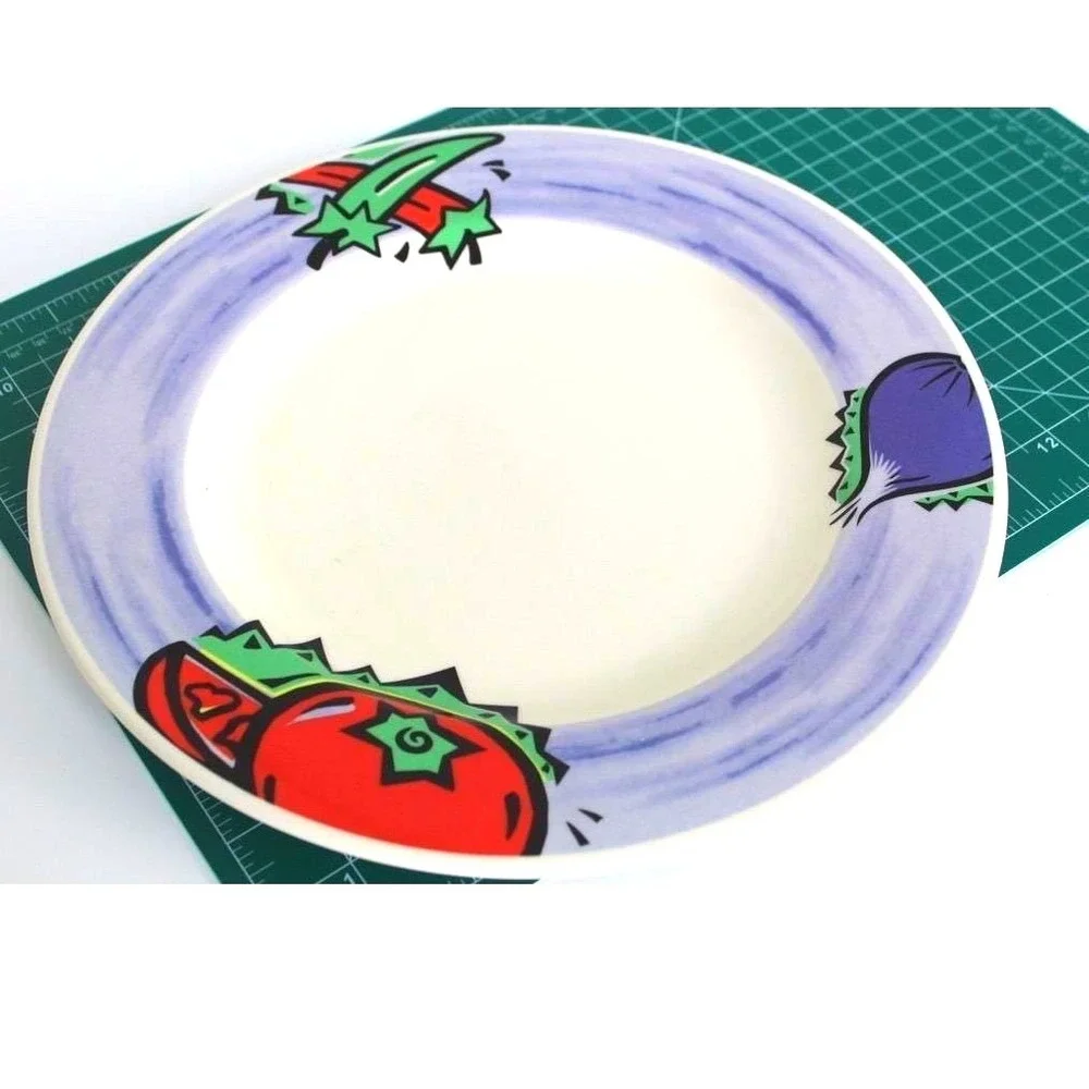 Syracuse‎ China Vegetable Pattern Dinner Plate Ceramic Lavender 12